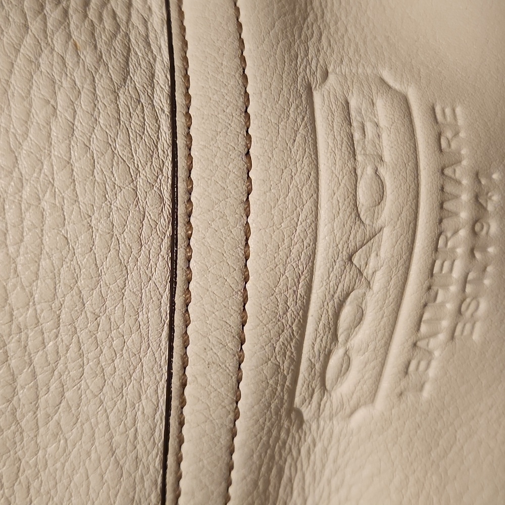 Early 2000s Coach White Leather Bag/sm Tote - Picture 3 of 4